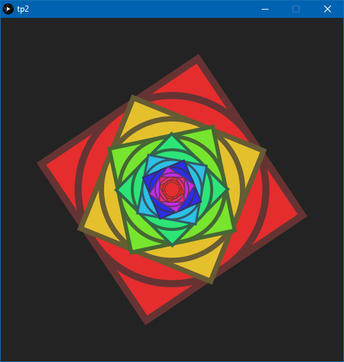 Un patron de circulos y cuadrados en diversos colores